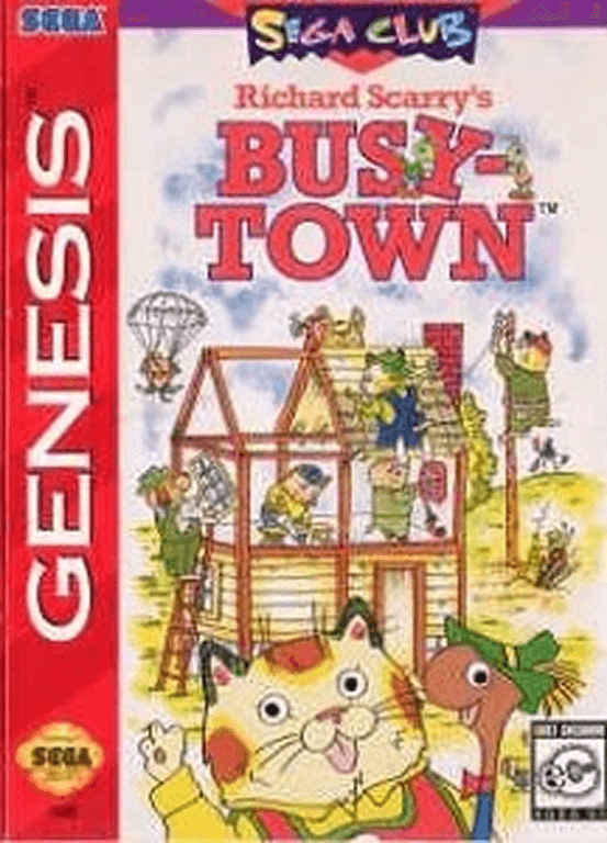 Richard Scarry's BusyTown box art for Sega Genesis